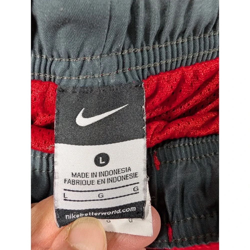 Nike Mens Red Gray Swim Trunks Board Shorts NESS6350 Size‎ Large
